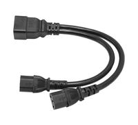 KIMISS Cable de Alimentación Divisor IEC320 C20 a Doble C13 - Cable Adaptador Divisor en Y de 12,6 Pulgadas para una Administración Eficiente de la Energía - Conector Macho a Hembra para