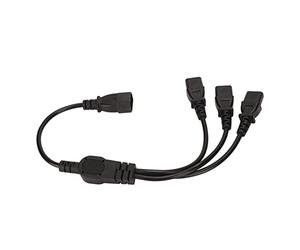 KIMISS Cable de Alimentación IEC 320 C14 A 3 X C13 - Adaptador Divisor en Y Universal de 10 A para Computadoras, Monitores e Impresoras - Construcción Confiable de PVC Y Cobre