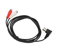 KIMISS Cable de DIN Macho de 5 Pines a 2 Hembra - Divisor en Y de 90 Grados para Sistemas de Sonido Y Cine en Casa, Plug and Play, 4.9 Pies