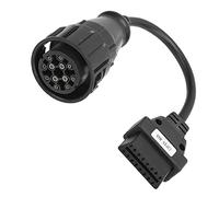 KIMISS Cable de Extensión de Diagnóstico 12 Pin de Hombre a 16 Pines Adaptador, Herramienta de Diagnóstico de Camiones Pesados