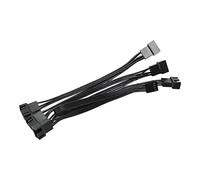 KIMISS Cable de Extensión de Ventilador PWM de 4 Pines, Compatible con Ventiladores de Carcasa de PC, Mayor Flexibilidad y Flujo de Aire para una Refrigeración óptima, 2 uds. (1 por 6)