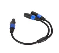 KIMISS Cable Divisor de Altavoz Macho a Hembra - 2 Cables de Extensión Hembra Duales para Monitores de Escenario, Subwoofers, Altavoces de Interior - PVC Premium para Mayor Durabilidad