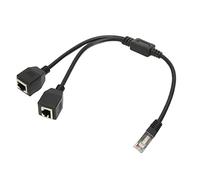 KIMISS Cable Divisor Ethernet RJ45 1 Puerto Macho a 2 Hembra, Divisor Cat5 para Enrutador y Módem, Transmisión de Datos Eficiente, Diseño Antiinterferencias, Solución para Compartir Red