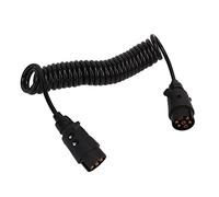 KIMISS Cable en Espiral para Remolque de 7 Vías - Cable Aislado Flexible de 12.8 Pies para Vehículos Recreativos y Remolques - Conector de Resorte Duradero para un Rendimiento Estable