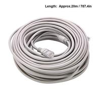 KIMISS Cable Ethernet RJ45+DC para CCTV, 5M/10M/15M/20M, compatible con cámaras IP y sistemas NVR, velocidad 10/100Mbps, categoría Cat 5