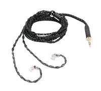 KIMISS Cable IEM para ZS10 PRO, 16 Núcleos OFC Plateado, Cable de Auriculares QDC de 2 Pines a 3,5mm para Escucha de Audiófilos