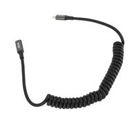 KIMISS Cable USB C a USB C de Carga Rápida de 100 W, Transferencia de Datos PD100W de 20 Gbps, Diseño en Espiral de Resorte Estirable para Vídeo y Sonido de 8K 60 Hz, Compatible con Thunderbolt 3 (C