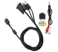 KIMISS Cable VGA de Alta Definición con Adaptador de para Dreamcast DC - Cable VGA de 1,8 M con Conversión de - Conecte su Consola DC a Monitores CRT, LCD y Televisores