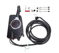 KIMISS Caja de Control Remoto Fueraborda Lateral, Material ABS a Prueba de Calor con ángulos Ajustables y Palancas de Resistentes, Reemplazo para Motores Fueraborda 67200 99E56 67200