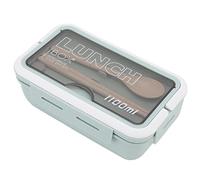 KIMISS Caja Térmica para Adultos con Cuchara y Palillos para la Escuela de Oficina - con Compartimento Loveliness de 1100ml (GREEN)