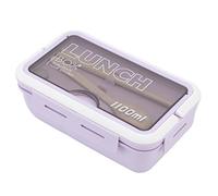 KIMISS Caja Térmica para Adultos con Cuchara y Palillos para la Escuela de Oficina - con Compartimento Loveliness de 1100ml (PURPLE)