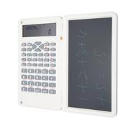 KIMISS Calculadora con Bloc de Notas - Calculadora Científica Portátil con Pantalla LCD de 10 Dígitos para la Escuela, la Oficina y la Familia con Pantalla de Escritura Borrable (White)