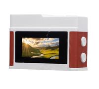 KIMISS Cámara con Llavero, Llavero Vintage Cámara Digital de 12 MP Vídeo HD 1080P Pantalla de 0,96 Pulgadas Flash LED Tipo C Batería de 200 MAh con Enfoque Automático para Actividades (Blanco Rojo)