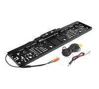 KIMISS Cámara de marcha atrás para matrícula, para coches europ , visión nocturna por infrarrojos, marco con cámara de estacionamiento, fácil instalación