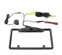 KIMISS Cámara de Matrícula, 3 en 1 Marco de Automóvil Sensor de Estacionamiento Electrónica Vista Trasera Respaldo Inverso 2LED R Se con Gran Angular de 120 Grados para Vehículos Reduce Incidentes