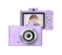 KIMISS Cámara de Vídeo Digital de 2,5 K, Cámara para Niños de 48 MP, Pantalla de 2,8 Pulgadas, Zoom 16X, Batería, Cumpleaños, Navidad, Adolescentes, Estudiantes, Amigos (Purple)