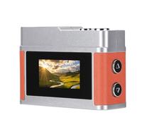 KIMISS Cámara Digital, Retro FHD 1080P 12MP Vlogging Compacto Cámara de Vídeo 1080P Enfoque Automático Luz de Relleno LED Pantalla de 0,96 Pulgadas para Viajes Ciclismo Vlog (Orange)