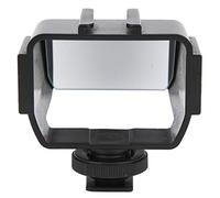 KIMISS Cámara Vlog con Pantalla Flip, Puertos de Zapato Frío, para Cámara sin Espejo, Cámara de Pantalla Selfie Hecha de Abdominales, Compatibilidad Universal Negra para Video Vlog, 89G
