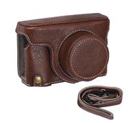 KIMISS Cámara X100V - Bolsa Portátil de Cuero Sintético para Cámara con Correa para el Hombro, Repuesto X100V/X100F y Resistente a los Arañazos (Café)