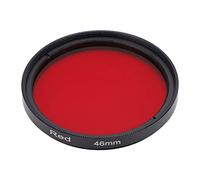KIMISS Cámaras de Filtro de Lente Roja Completa - Filtro Rojo óptico de Vidrio Impermeable con Marco de Aleación de Aluminio - Tonos Rojos Fotografía Vívida (46MM)