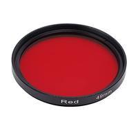 KIMISS Cámaras de Filtro de Lente Roja Completa - Filtro Rojo óptico de Vidrio Impermeable con Marco de Aleación de Aluminio - Tonos Rojos Fotografía Vívida (49 mm)