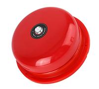 KIMISS Campana de Alarma contra Incendios, 6 Pulgadas de Acero Al Carbono Tipo Golpe Interno Seguridad Eléctrica Inoxidable 95db 100db para Estación Escolar de Evacuación de Emergencia 24V (220V)