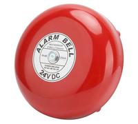 KIMISS Campana de Alarma contra Incendios, 6 Pulgadas de Acero Al Carbono Tipo Golpe Interno Seguridad Eléctrica Inoxidable 95db 100db para Estación Escolar de Evacuación de Emergencia 24V (24V)