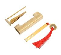 KIMISS Candado Antiguo de latón: Exquisito Diseño de Horizontal C Se Resistente Al óxido para Joyeros y Gabinetes, Espacio de 5,9 Cm (Color latón)