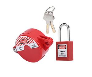 KIMISS Candado de seguridad para válvulas, bloqueo de gas licuado y calefacción por suelo radiante, con llave resistente y caja de protección