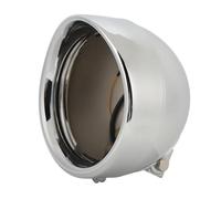 KIMISS Carcasa de Faro Redondo de 7 Pulgadas de Ajuste Universal 67789-91 Carcasa de Cubo de Bombilla de Lámpara de Cabeza Cromada para Motocicleta con Faro de 7 Pulgadas y Construcción Duradera