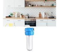 KIMISS Carcasa de Filtro de Agua para Toda la Casa de 10 Pulgadas con Puertos de Latón de 1 Pulgada para Eliminación de y Limo, de Filtración Transparente para Protección de Electrodomésticos