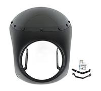 KIMISS Carenado de Faro Delantero de Motocicleta de 7 Pulgadas, Máscara de Carenado de Faro, Parabrisas Protector de Cubierta de Horquilla, Universal para la Mayoría de las Motocicletas,(Negro mate)