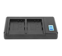 KIMISS Cargador de Batería de Cámara de Ranura Dual con Pantalla LCD para LI -50B - Cargador USB Portátil para Cargar Simultáneo de Dos Baterías de Cámara