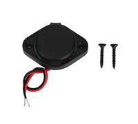 KIMISS Cargador USB Dual de Carga Rápida Adaptador de Toma de Corriente Soporte de Carga para Automóvil ATV UTV Caravanas - Rápida para Teléfonos - Automotriz/Reemplazo (Concha Negra Ovalada