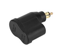 KIMISS Cargador USB Dual para Moto, Compatible con, Hella DIN Plug, 12-24V 3.3A, Adaptador de mechero, Doble Puerto USB, Carga rápida