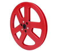 KIMISS Carrete de Cinta Vacío de 7" para Grabadoras - Reemplazo de Carrete Abierto Universal con 6 Orificios para Mejorar la Calidad del Sonido (Rojo)