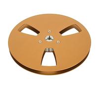 KIMISS Carrete de Cinta Vacío de Aleación de Aluminio de 1/4 y 7 Pulgadas - Carrete Abierto de Captación de Sonido con 3 Orificios de Resistencia Al Viento para Grabar y Volver a Grabar (Gold)