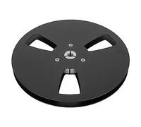 KIMISS Carrete de Cinta Vacío de Aleación de Aluminio de 1/4 y 7 Pulgadas - Carrete Abierto de Captación de Sonido con 3 Orificios de Resistencia Al Viento para Grabar y Volver a Grabar (Black)