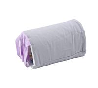 KIMISS Casa Túnel para Conejillos de Indias, Tubo Desmontable para Animales Pequeños para Hámster, Felpa Acogedora para Jugar y Descansar (Gris+Morado)