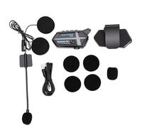 KIMISS Casco de Motocicleta Auriculares Bluetooth Casco Altavoz Bluetooth Auricular 5.4 Intercomunicador IP67 Impermeable CVC Cancelación de Ruido con Luz Ambiental para Montar