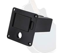 KIMISS Case de Batería de Guitarra y Caja de Batería de Guitarra Eléctrica de Cuero PU Bolsa de Cobertura de 9V para Recolección de Graves de Guitarra Activa (Bayoneta Cuadrada)