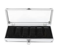 KIMISS Caso de Exhibición de Relojes de Lujo - 1pc 12 Ranuras de Cuadrícula Rectangular de Aluminio Reloj Caja de Almacenamiento de Joyas - Almacenamiento de Relojes y Joyas (6 Ranuras)