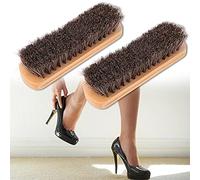 KIMISS Cepillos para el Cuidado del Calzado para un Pulido y Limpieza Suaves 2 Piezas Cepillos para Zapatos de Crin de Madera Cuidado del Cuero Herramienta Protectora de Pulido de Aceite Reescrito