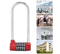 KIMISS Cerradura de Código de Combinación en Forma de U de Aleación de Zinc para Puertas de gabinetes: Protección con Contraseña de 5 Diales, Seguridad sin Llave para Escuelas, Gimnasios y Equipaje