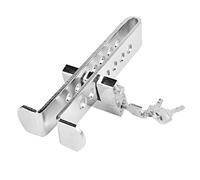 KIMISS Cerradura de Embrague, 7 Agujeros para Coche, de Acero Inoxidable, para Embrague, Freno, Pedal, Bloqueo, Volante, Seguridad, Dispositivo Antirrobo