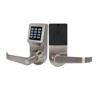 KIMISS Cerradura Electrónica con Contraseña de Inducción Cerradura de Puerta Digital Inteligente con Tarjeta IC, Contraseña y Acceso con Llave para una Entrada de Seguridad Mejorada