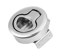 KIMISS Cerradura para escotilla de barco, acero inoxidable 2 pulgadas, cierre de cubierta flush pull, para yates y emba ciones, mecanismo de bloqueo seguro