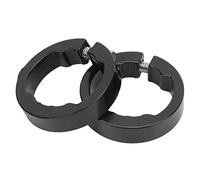 KIMISS Cerraduras de Bloqueo de 22.2 Mm Manezar de Bicicleta - 2 Piezas de Agarre de Bicicletas Anillos de Sujeción de Aluminio Hermoso Bloqueo de Práctica en Abrazaderas - Sports & (Black)