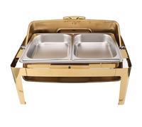 KIMISS Chafing Dish para Buffet de Primera Calidad, Chafer de Acero Inoxidable, Calentador de Alimentos para Catering Buffet de 9 L con Tapa de Vidrio Transparente y Método de Calentamiento de Alta