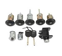 KIMISS Cilindro de Cerradura de Puerta, 4425134 Juego de Llaves de Cilindro de Cerradura de Automóvil con Reemplazo de Cerraduras de Combustible de Campana de Puerta de Encendido para TRANSIT CONNECT